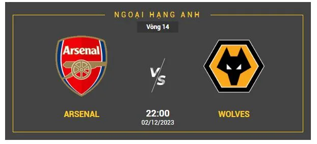 Nhận định soi kèo Arsenal vs Wolves vào 21h00 ngày 02/12/2023 – Ngoại Hạng Anh