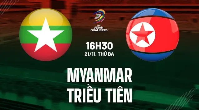Nhận định bóng đá Myanmar vs Triều Tiên ngày 21/11